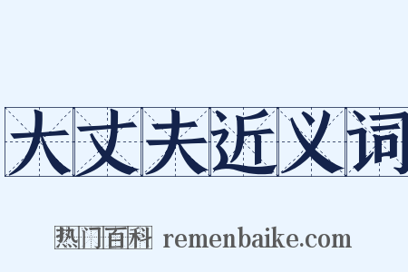 大丈夫近义词是什么意思的图片